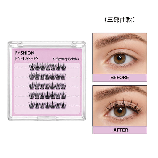 Self-Adhesive Trilogy False Eyelashes - 36PCS - Image 2