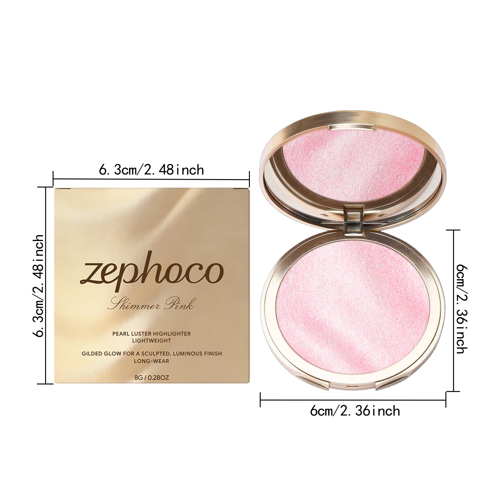 Gilded Highlighter Palette - Sparkling Pink - Image 2