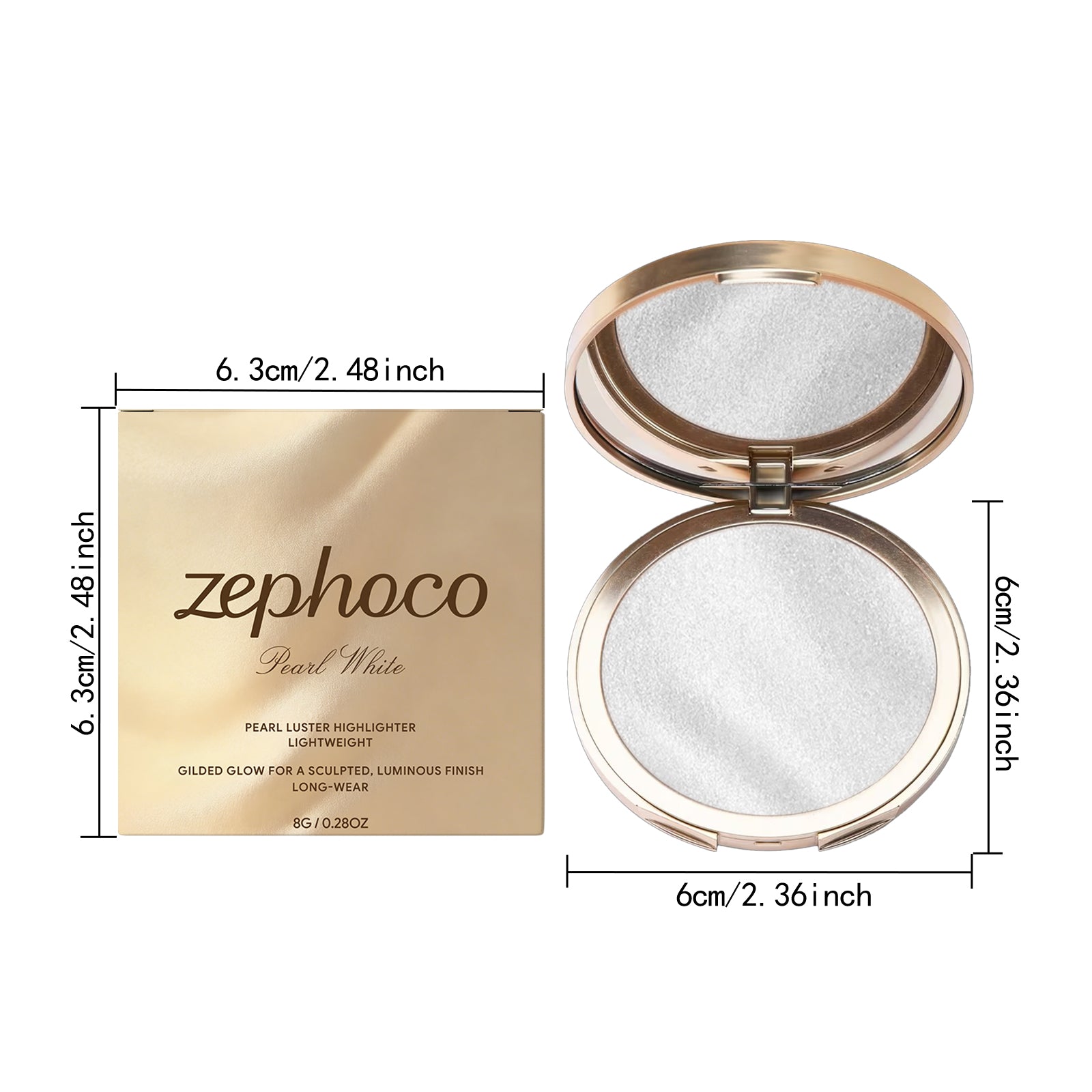 Gilded Highlighter Palette - Moonlight White - Image 2